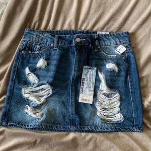 BLUE SPICE JEAN SKIRT